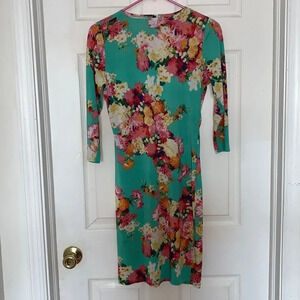 Green floral dress  